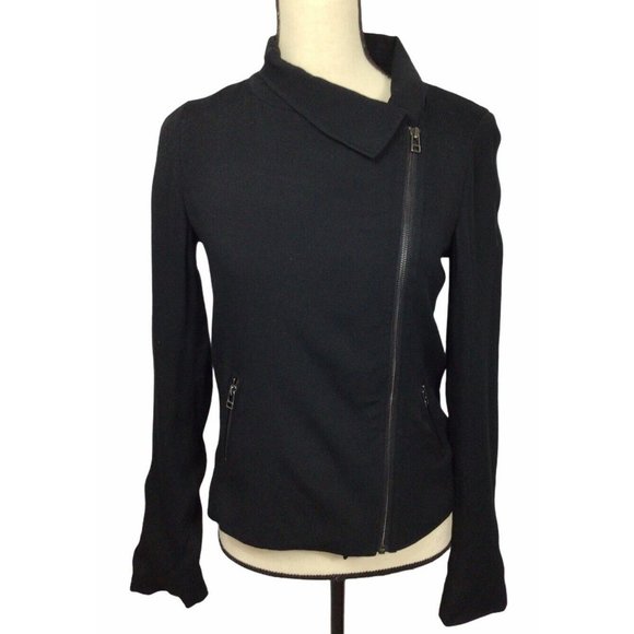 Women's Plenty monk & lou Black Moto Jacket Sz XXS - Picture 2 of 7